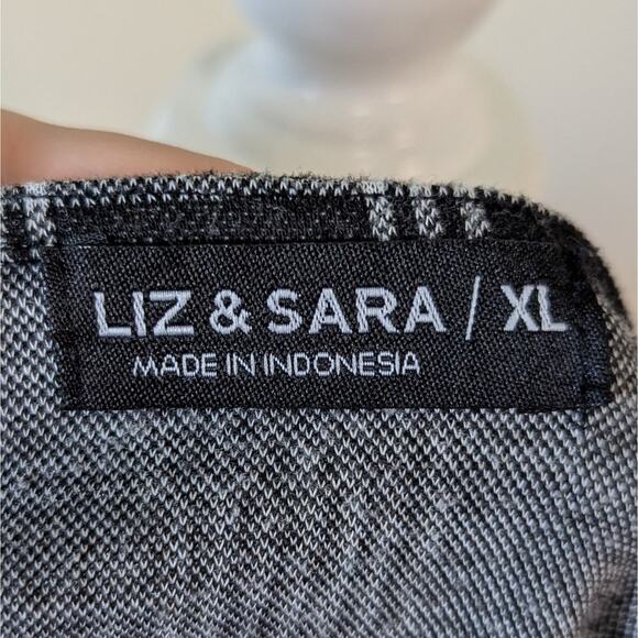 Liz & Sara 90's Style Button Front Black & White Plaid Cropped Vest Size XL - Picture 5 of 7